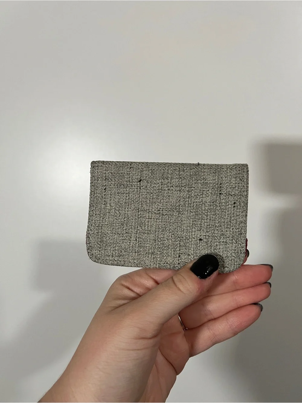 Haiku Card Holder RFID Shielded Elastic Strap Folding Flax Cotton